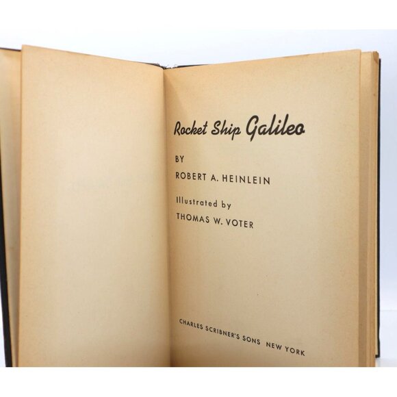 Rocket Ship Galileo Robert A. Heinlein 1947 Hardcover First Edition Library Copy - Picture 3 of 6